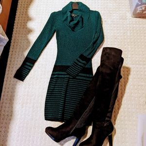 BCX Cowl neck sweater dress